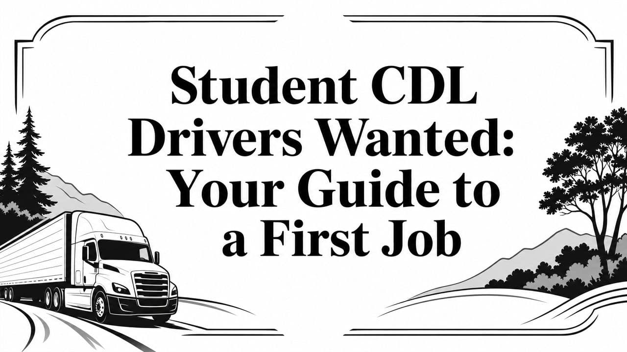 Student CDL Drivers Wanted: Your Guide to a First Job