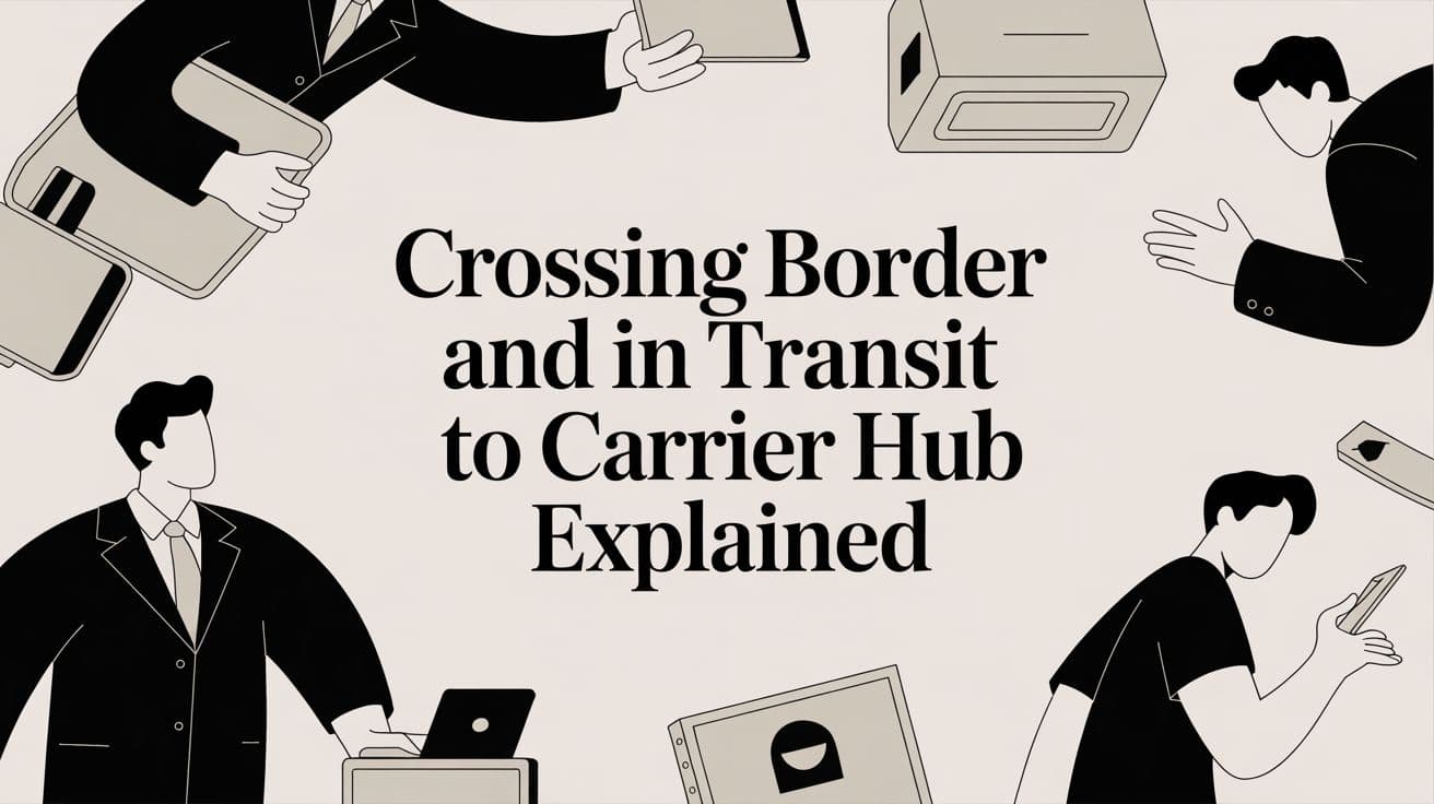Crossing Border and In Transit to Carrier Hub Explained