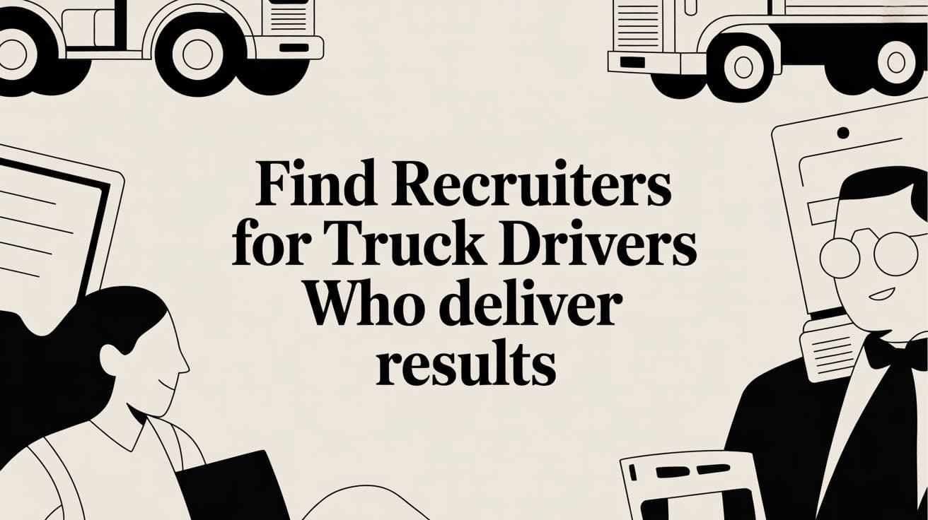 Find Recruiters for Truck Drivers Who Deliver Results