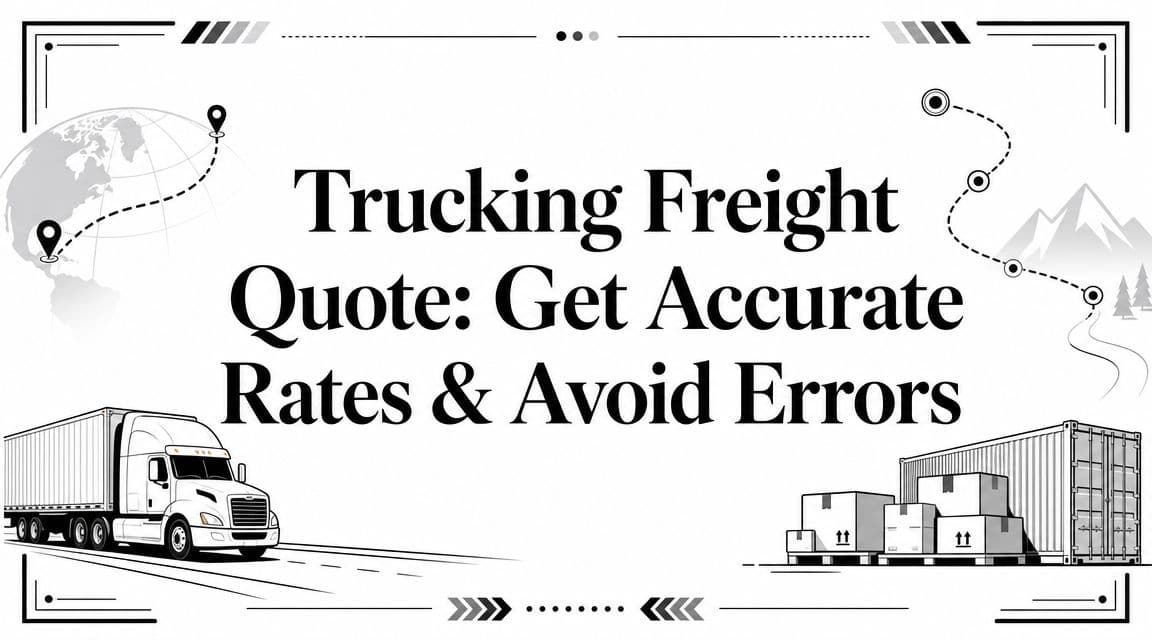 Trucking Freight Quote: Get Accurate Rates & Avoid Errors