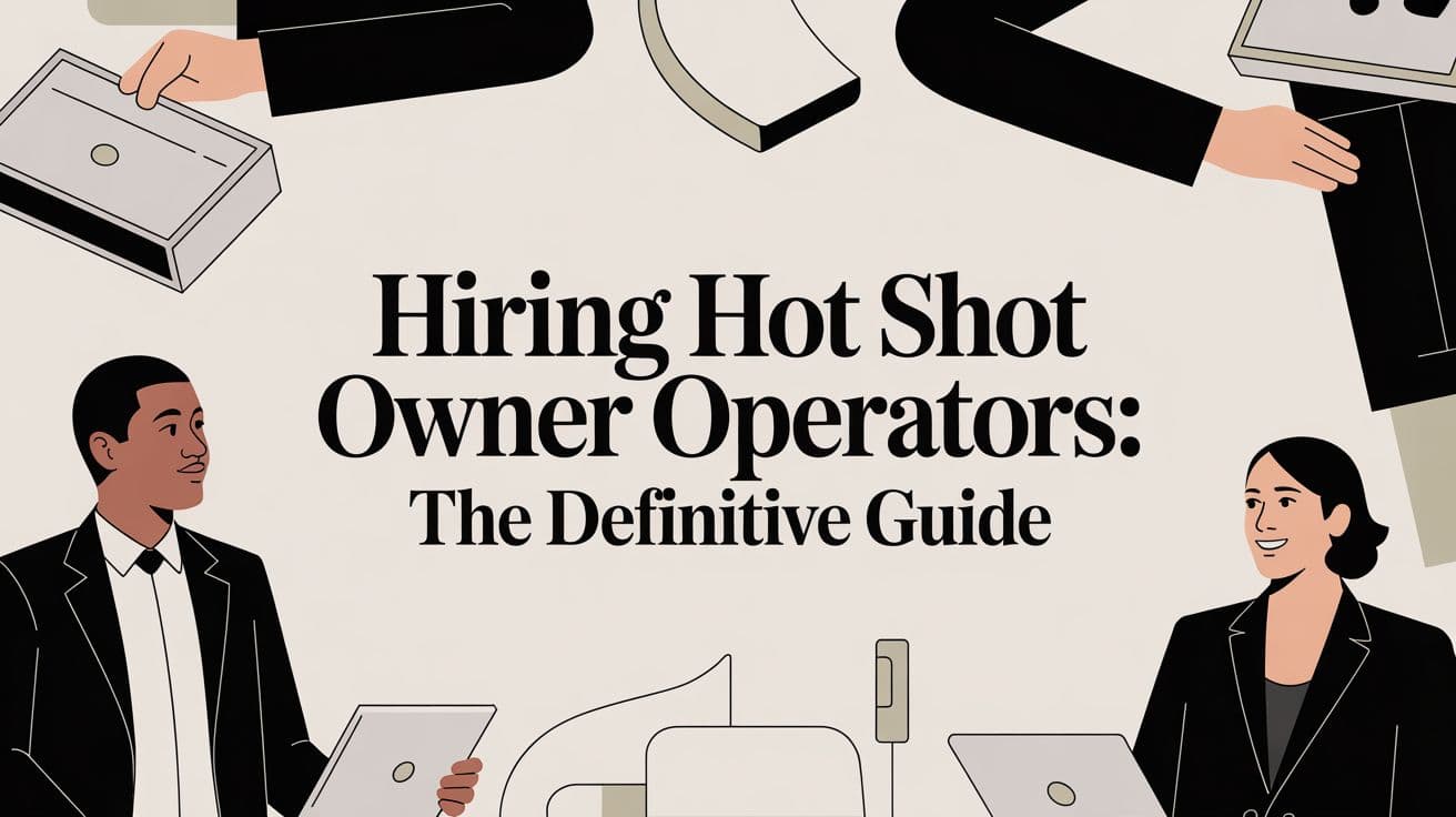 Hiring Hot Shot Owner Operators: The Definitive Guide