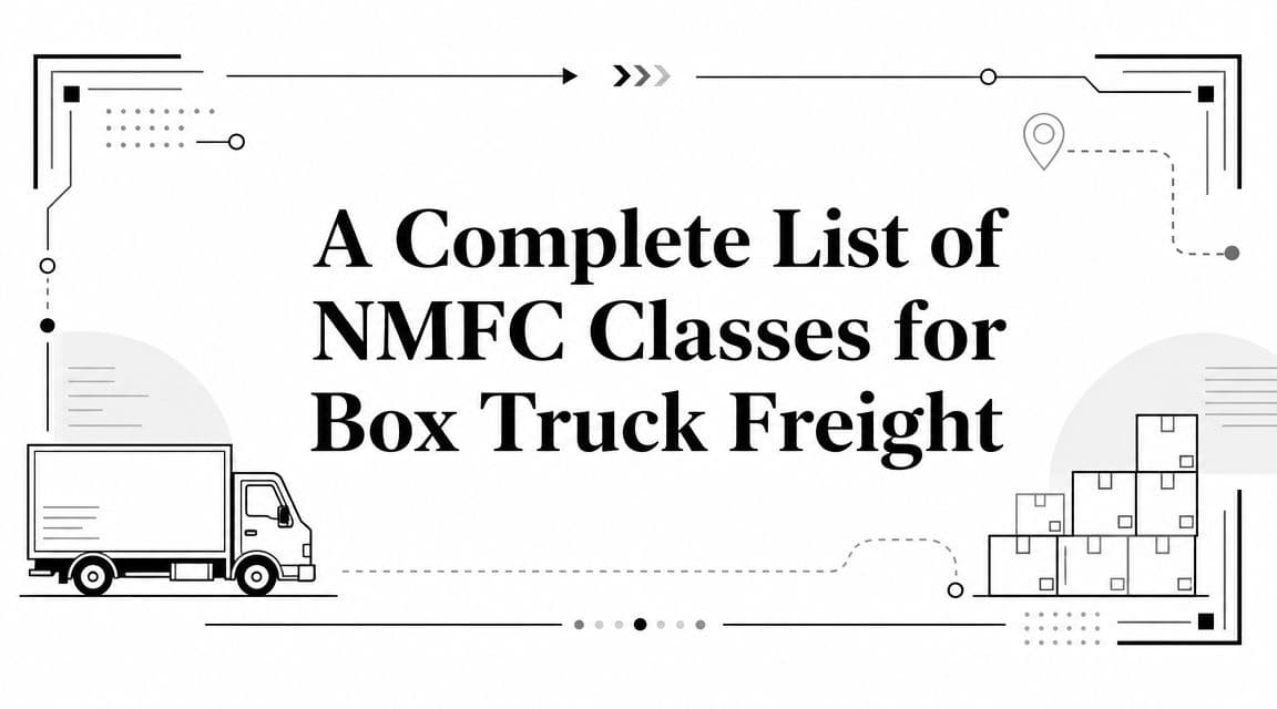 A Complete List of NMFC Classes for Box Truck Freight