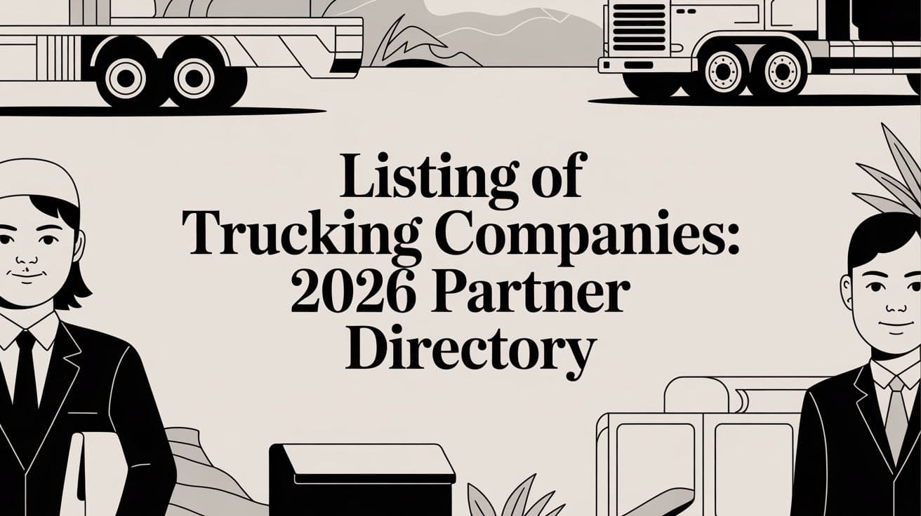 Listing of trucking companies: 2026 Partner Directory