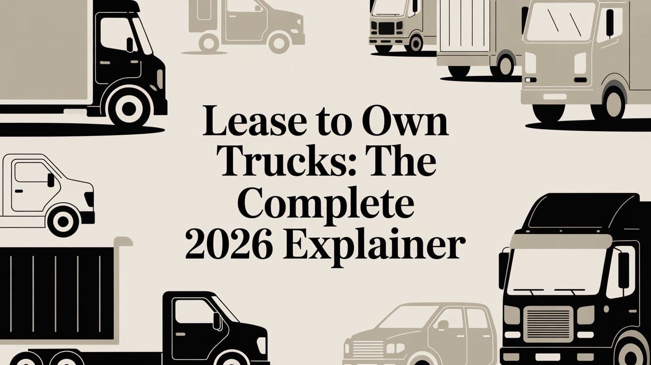Lease to Own Trucks: The Complete 2026 Explainer