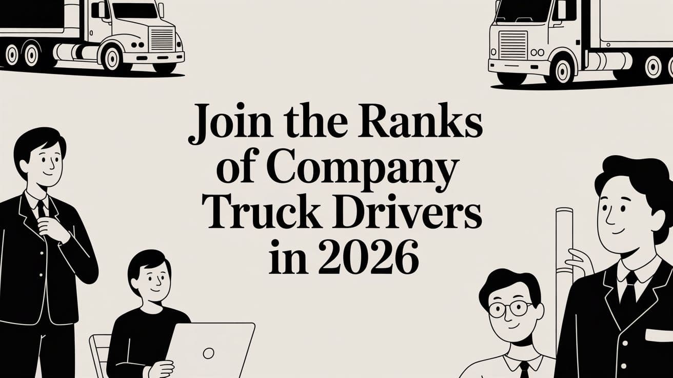 Join the Ranks of company truck drivers in 2026