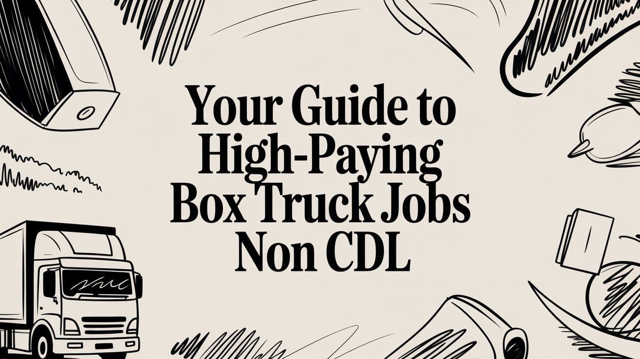 Your Guide to High-Paying Box Truck Jobs Non CDL
